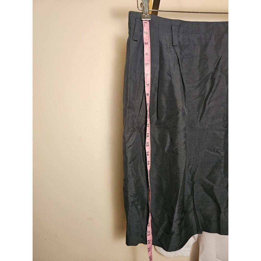 Linda Allard 100% Silk Forrest Green Women's Skirt - Picture 9 of 9